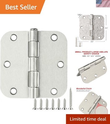 Versatile 30 Pack Brushed Nickel Door Hinges 3.5 Inch - Enhance Home Aesthetics