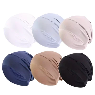 KIRAN FASHION New Women Stretchy Turban Hat Chemo Cap Hair Loss Head Scarf Wrap Cover Plain