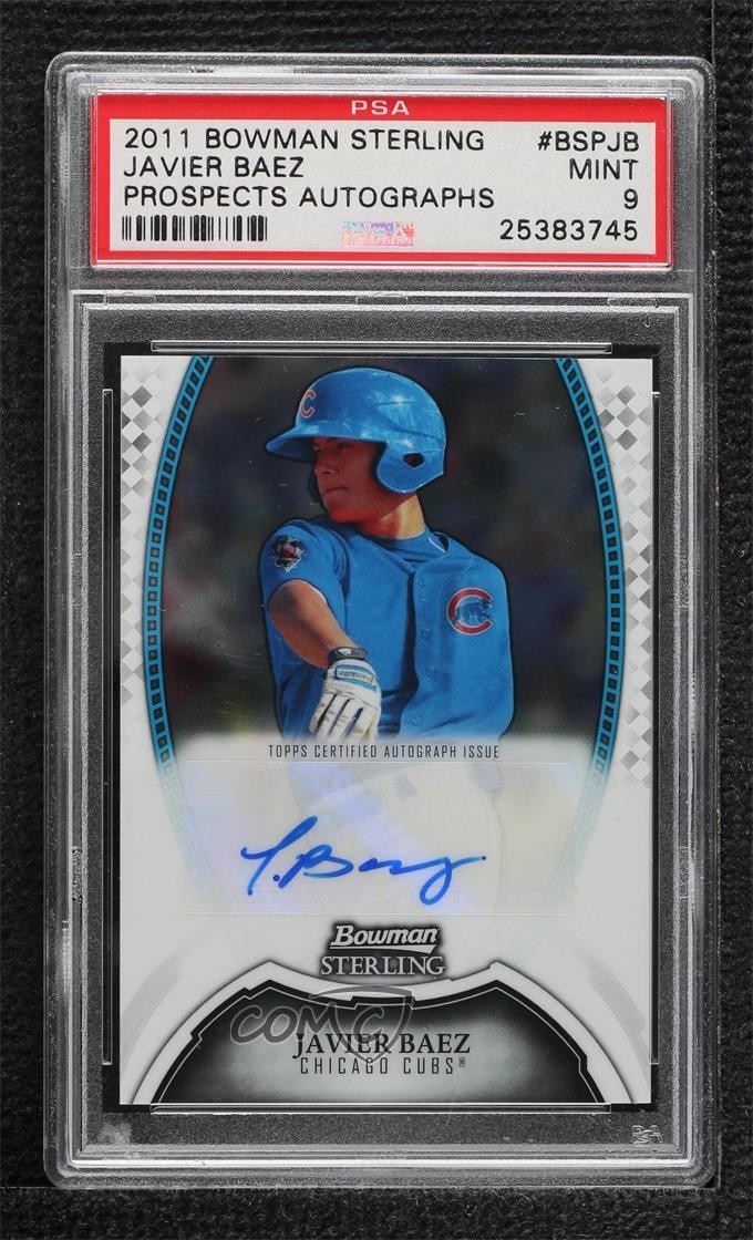 2011 Bowman Sterling Prospect Auto Javier Baez #BSP-JB PSA 9 MINT Auto 0qo1