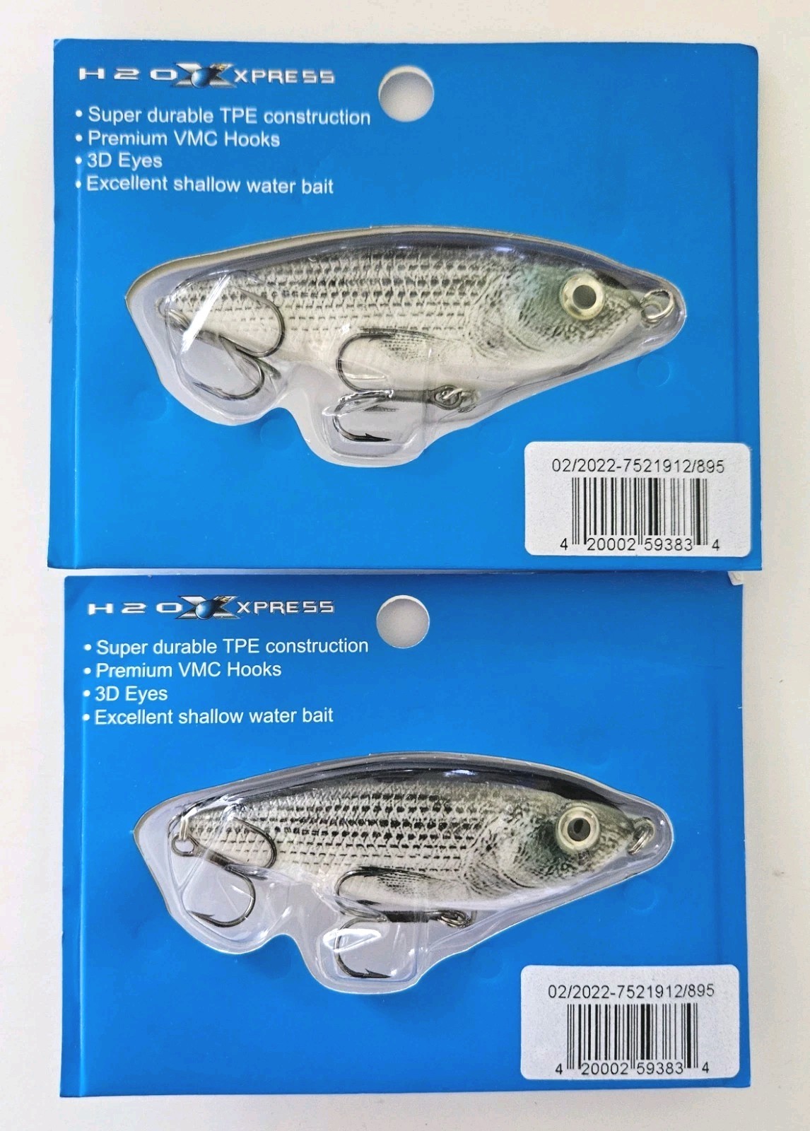 2 H2O Xpress Hover Shad Big Belly Saltwater Lures Color Is Natural Mullet New - Image 7