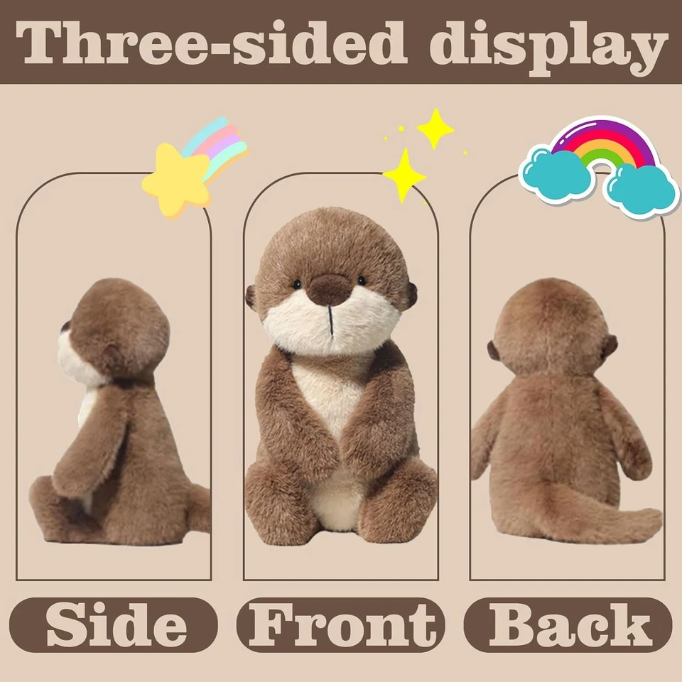 Seeotter 36 cm großes Stofftier Plüschtier Kleinkindpuppe Geschenk für Kinder - Bild 3 von 4