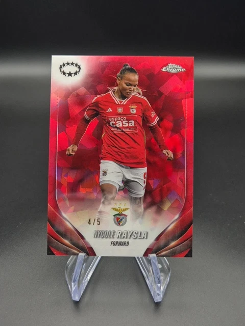 Nycole Raysla - RED /5 - Topps UWCL Chrome Sapphire 2023-24 - SL BENFICA