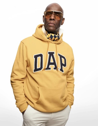 Limited Edition GAP DAP Hoodie Dapper Dan Golden Yellow S IN HAND SHIPS ASAP - Picture 2 of 3