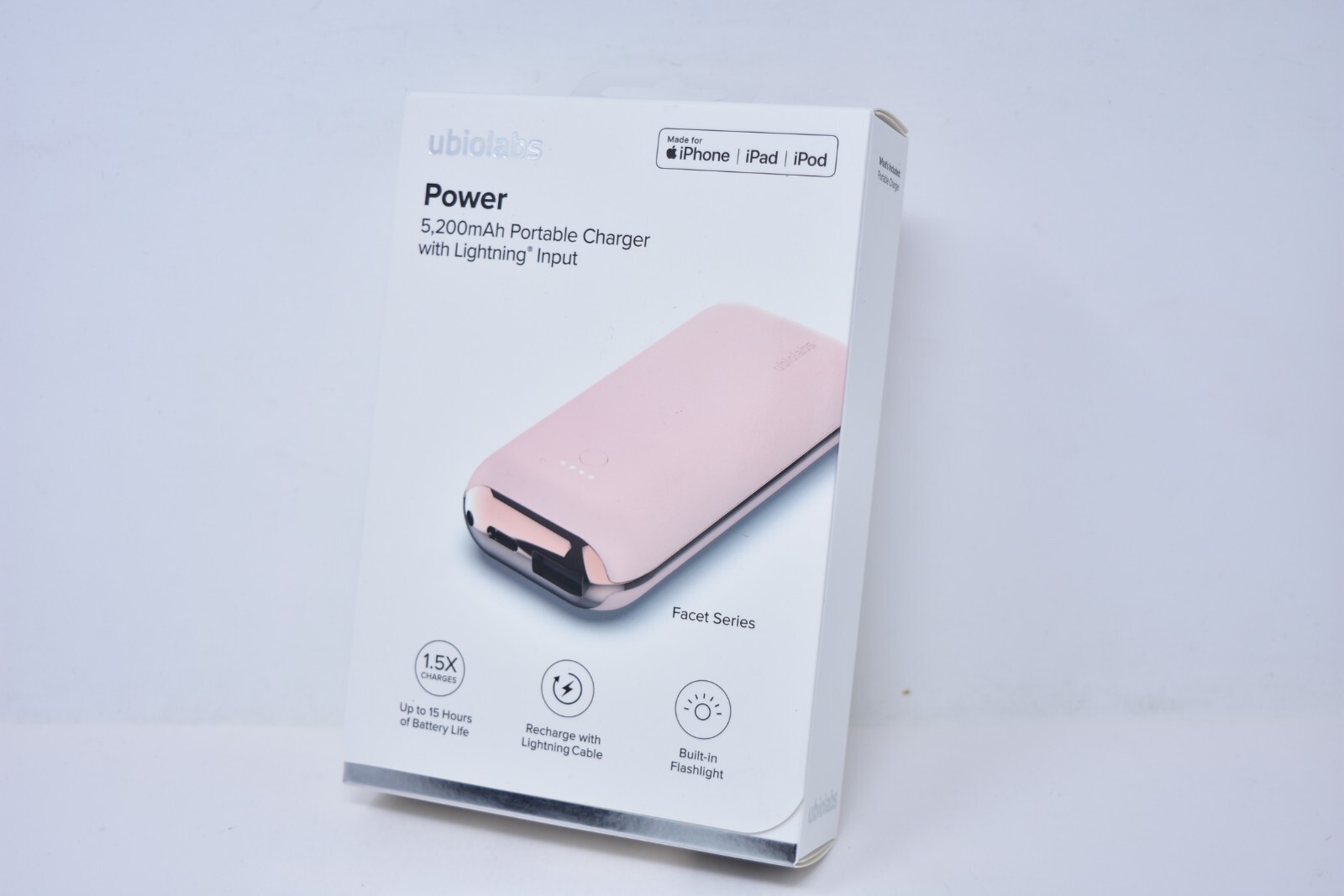 Ubio Labs Facet Series MFiCertified 5200mAh Portable Power Bank for