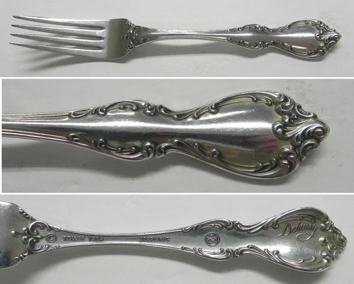 Towle DEBUSSY 1959 Sterling Silver 7-1/2" Dinner Fork, No Mono
