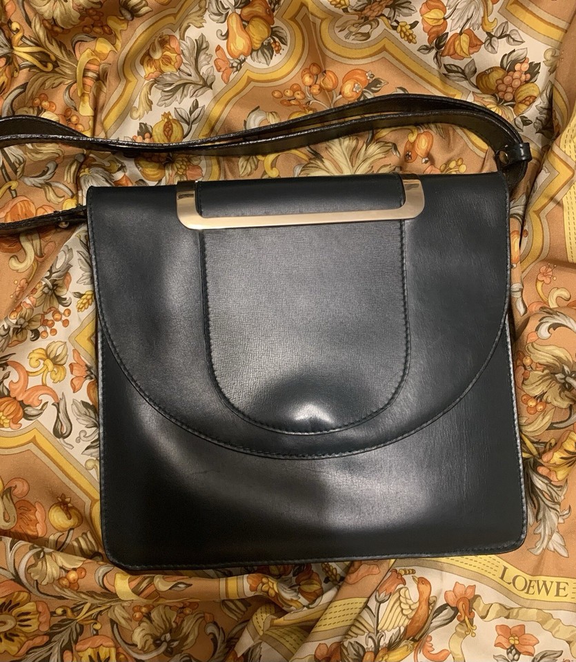 Vintage Loewe Green Leather Bag