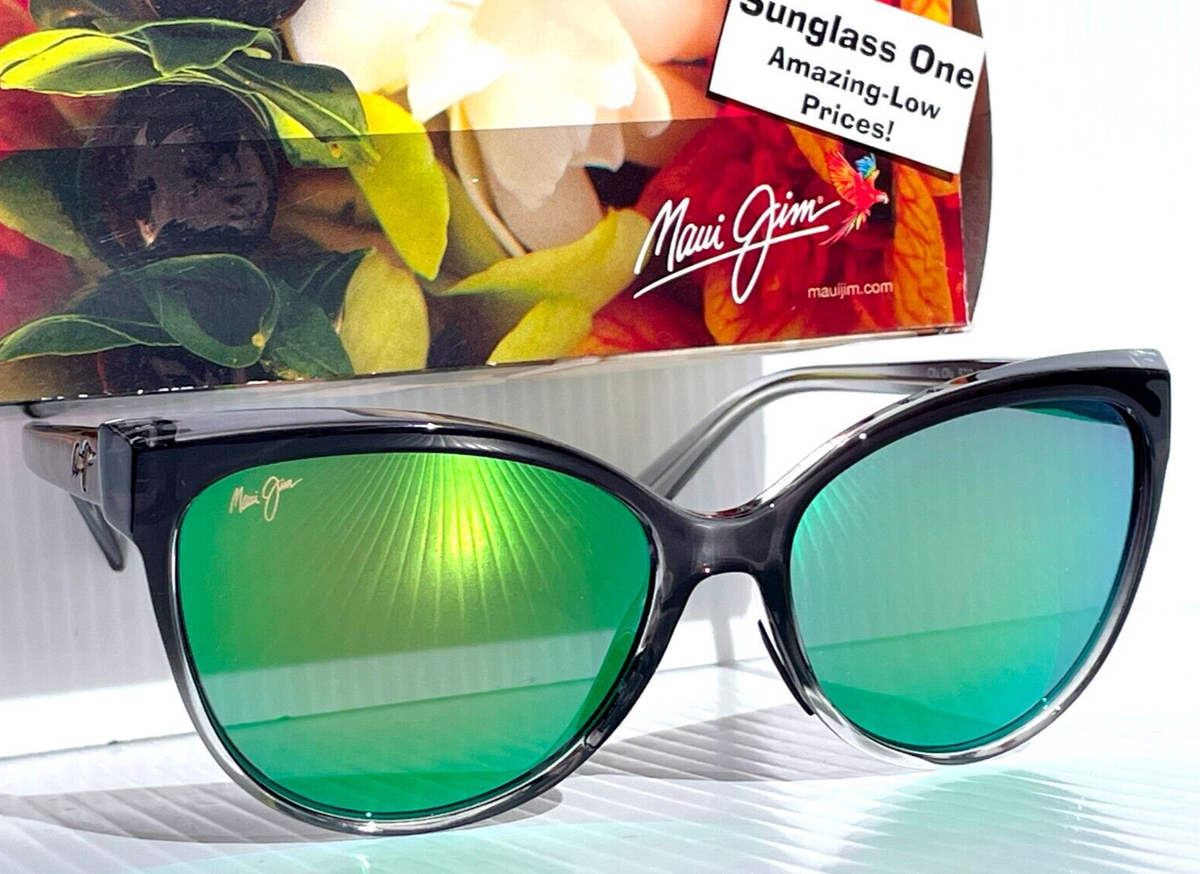 Maui Jim OLU OLU Grey Fade POLARIZED Maui Green GLASS Lens
