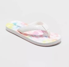 Girls' Ava Medium Multi-Color Slip-On Thong Sandals, Size 11 by Cat Jack
