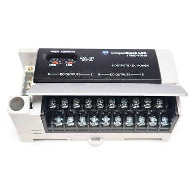 Allen Bradley Rockwell 1790D-T0B16 CompactBlock LDX 16 Point O/P Base Block