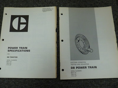 Caterpillar Cat D8 Crawler Tractor Power Train Sys Op Test Adjust Service Manual