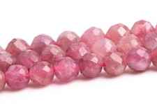 3-4MM Genuine Natural Pink Tourmaline Beads Grade AAA Faceted Round Loose Beads
