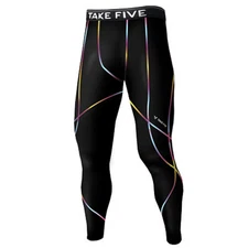 Take Five Mens Skin Tight Compression Base Layer Running Pants Leggings NP540