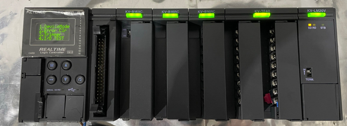 Keyence KV-3000 with KVB16XC KVB16RC x2 KV-16RC KV-TF40 KV Keyence KV-3000 with KVB16XC KVB16RC x2 KV-16RC KV-TF40 KV