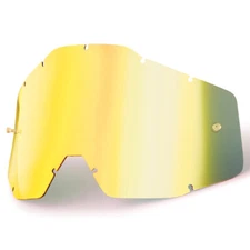 GENUINE 100 PERCENT YOUTH GOLD MIRROR LENS fits youth 100% MOTOCROSS GOGGLES