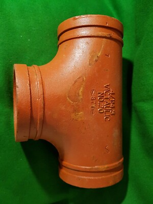 Victaulic 4'' T-Stück Abzweigung gerillt 114,3, Feuerwehrschlauchverschraubung Nr.20 T 