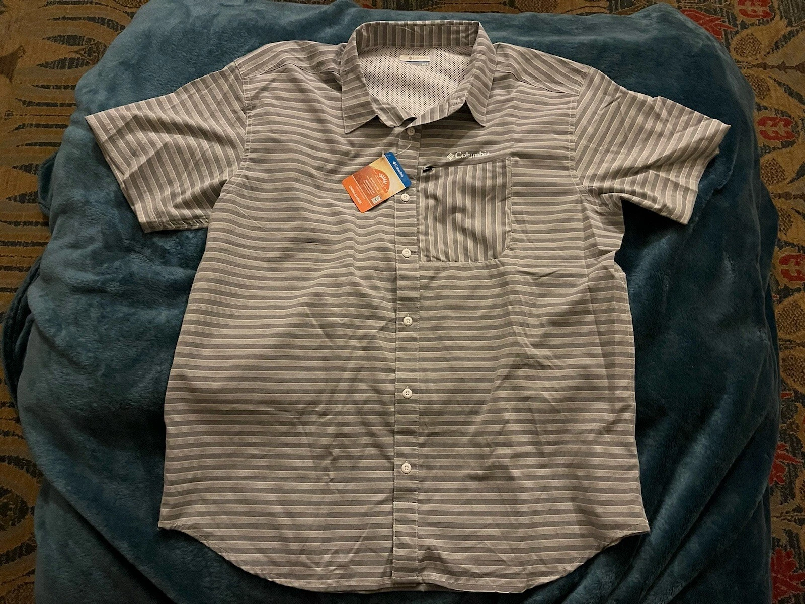 New Columbia Men's Twisted Creek II SS Shirt Hiking Vented XL AM0669 MSRP $60