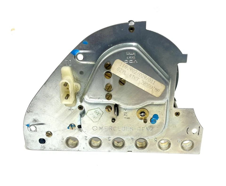 🐝Mercedes 86-91 (W126) 420SEL 560SEL Tach Gauge w/Rebuilt Clock 110.902/029/011 - Image 2 of 3