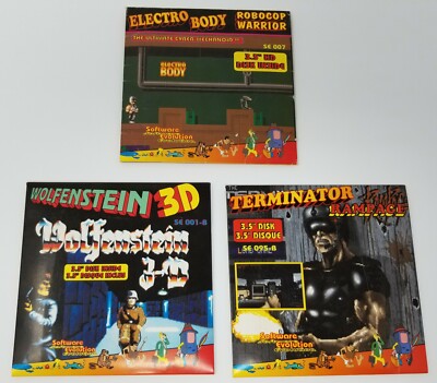 terminator rampage robocop warrior wolfenstein 3d floppy disc disk Shareware