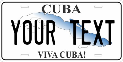 Cuba Map License Plate Personalized Car Auto Bike Motorcycle Custom 