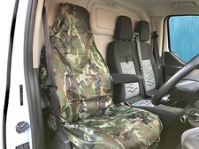 Heavy Duty Green Camo 100 Waterproof Single Seat Cover Rubber Backed Protection