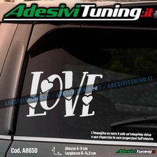 Adesivo Scritta Love con Cuori Sticker Decal Tuning