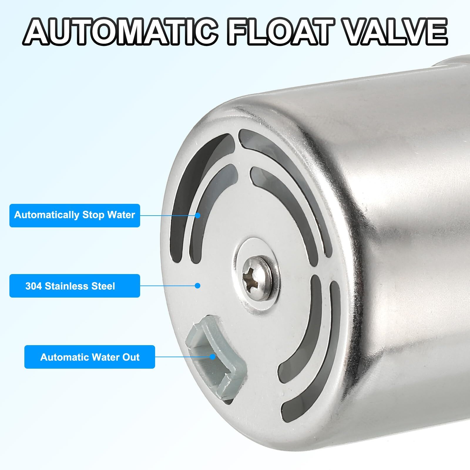 1/2' Auto Fill Water Tank Float Valve 304 Grelly USA