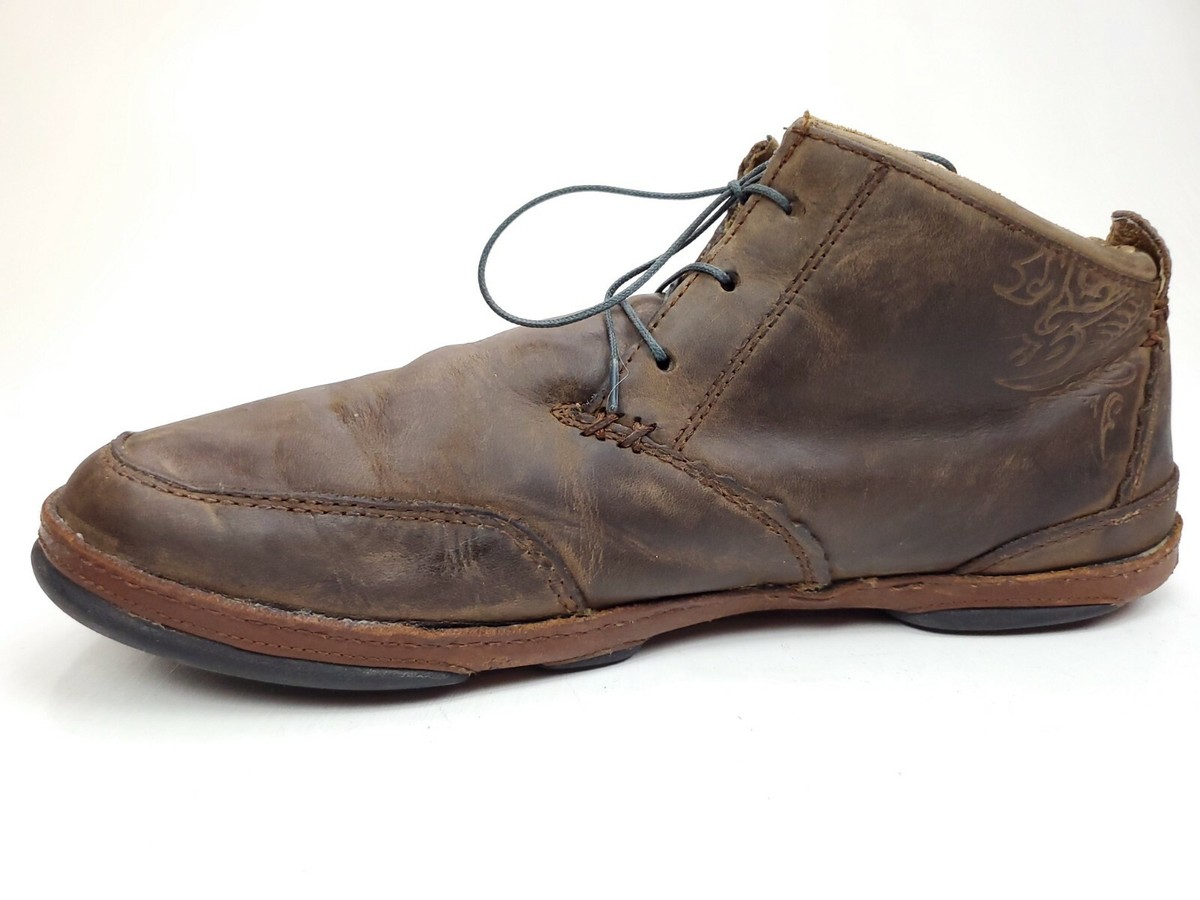 OLUKAI Men’s Brown Leather Boots Size 10 M Men main image 4