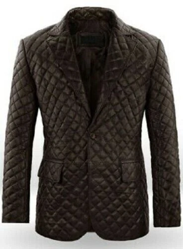 New Men's Dark Brown Blazer 100% Pure Sheepskin Stylish Slim Fit Coat Blazer