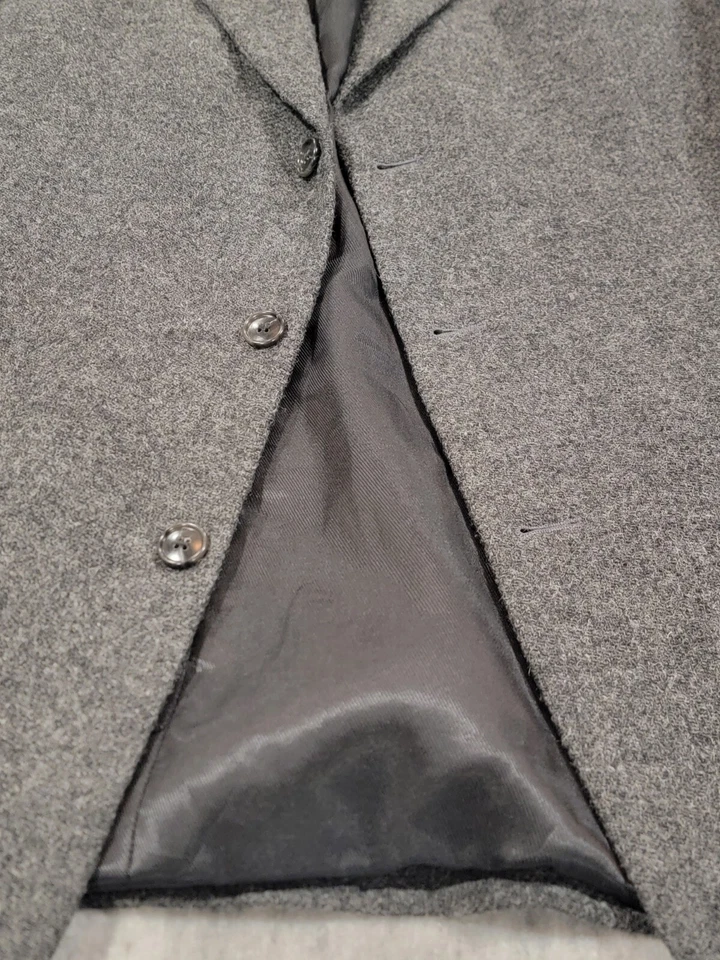 Blazer Barrington 42L Para Hombre Vintage Gris Difuso 3 Botones 100% Lana Abrigo Deportivo Foto 2 de 4