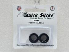 QuickSlicks CB13XF Silicone Tires for 14x7mm Aluminum Wheel 1/32 Slot Car Part