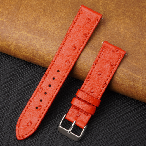 Real Ostrich Leather Watch Band Men Classic Ostrich Watch Strap Quick Release - Picture 45 of 49