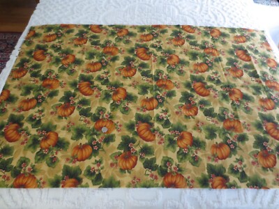 4344. PUMPKIN PATCH Home Decor, Craft COTTON FABRIC - 56'' x  1 yd.