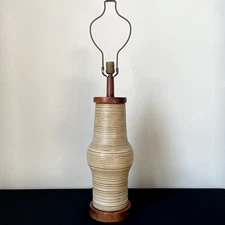 Vtg Mid Century Modern Martz Marshall Studios Ceramic Table Lamp MCM