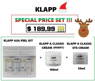 KLAPP ASA PEEL KIT + KLAPP A Classic Cream (Night) 100ml + A Classic Eye Cream