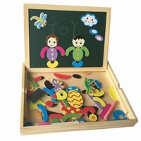 Echoacc® Wooden Double Sided Writing Drawing Board Magnetic Black And White Toys Echoacc® Wooden Double Sided Writing Drawing Board Magnetic Black And White Toys