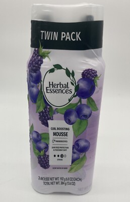 Herbal Essences Curl Boosting Mousse for Curly Hair 2-pack Berry scent notes