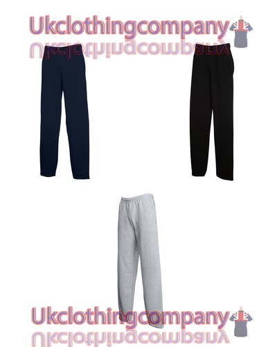 Uomo Fruit of the Loom Classico Orlo Aperto Jogging Pants-Adult Pantaloni  Tuta | eBay