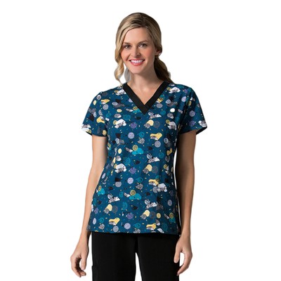cheap printed scrub tops