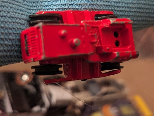 POWERFUL & BOLD CRIMSON RED STEAM ENGINE EXCELLENT VINTAGE COND.  2"LONG, 1960'S - Bild 16 von 21