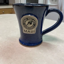 Ono Gelato Company Maui Cobalt Blue Drip Sunset Hill Stoneware Coffee Mug USA