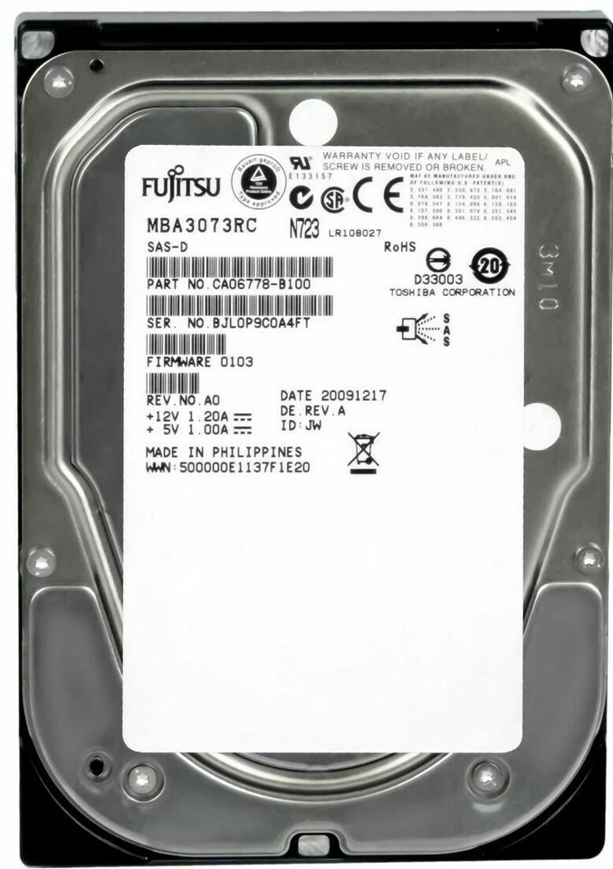 Hard Drive Fujitsu MBA3073RC 73GB 15K 16MB SAS 3.5'' - Image 3 of 3