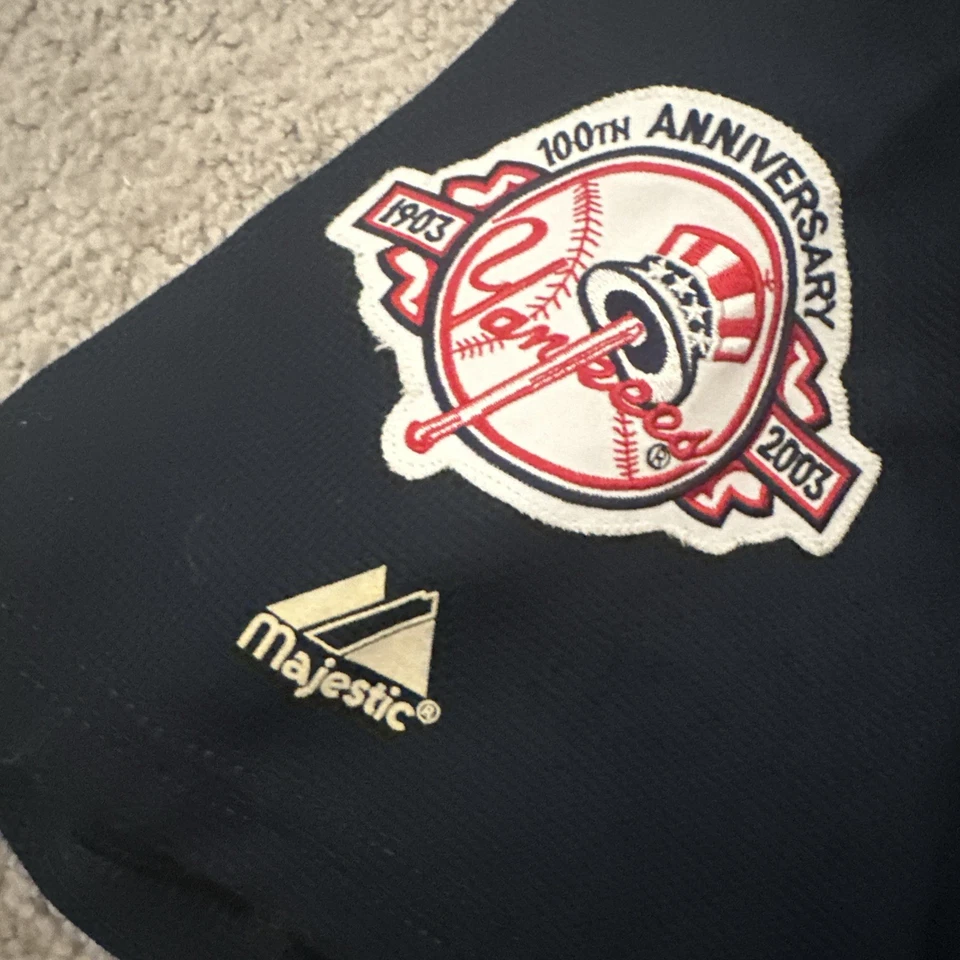 Camiseta deportiva para hombre Jason Giambi 2003 New York Yankees Serie Mundial azul grande Foto 3 de 4