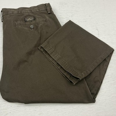 Banana Republic Gavin Chino Pants Mens 36 x 32 Green Flat Front Straight Leg