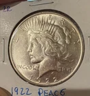 1922 P BU GEM PEACE SILVER DOLLAR UNC MS+++