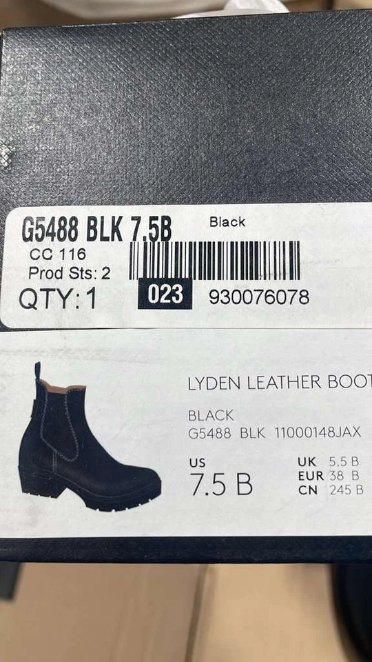 Bota Chelsea Feminina Coach Couro Lyden Preta G5488 Tamanho 7.5 B - Imagem 4 de 4