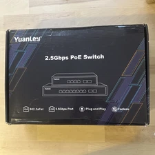 YuanLey 10 Port 2.5G PoE Switch Unmanaged 8 x 2.5G Base-T PoE Ports, 2 x 10G SFP