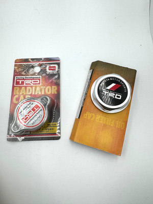 TRD TOYOTA AE86 TRD PERFORMANCE ENGINE OIL CAP RADIATOR CAP TYPE A CAP ...