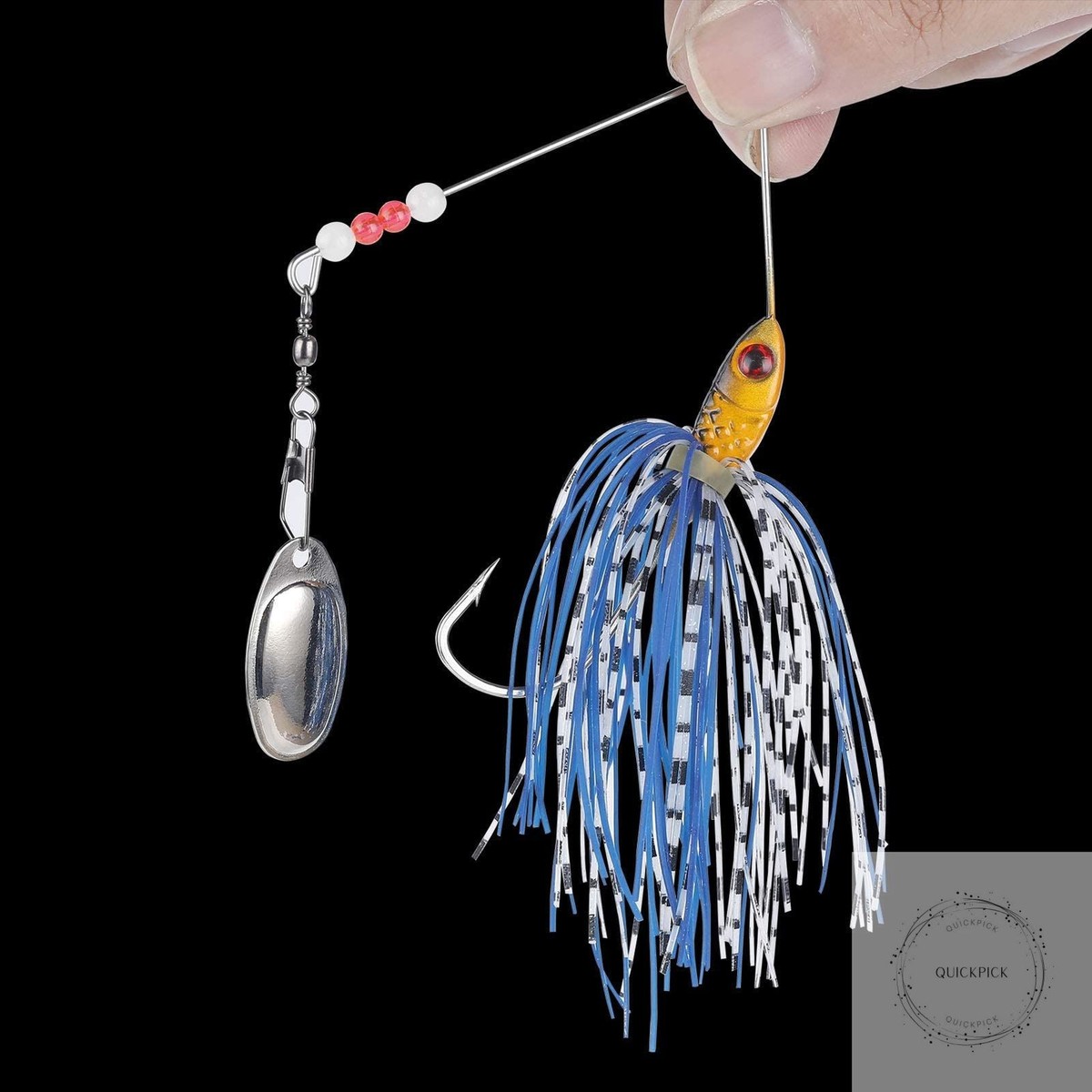 6 Pcs Bass Spinner Baits, Spinner Baits for Bass Fishing Trout