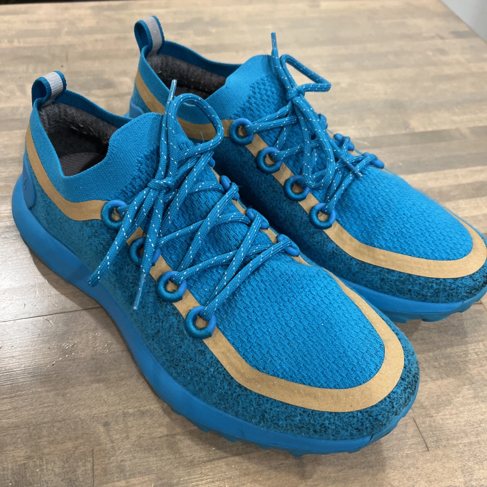 Men’s Allbirds Trail Runners TRS Blue Merino Wool Low Top Running Shoes Sz 12.5