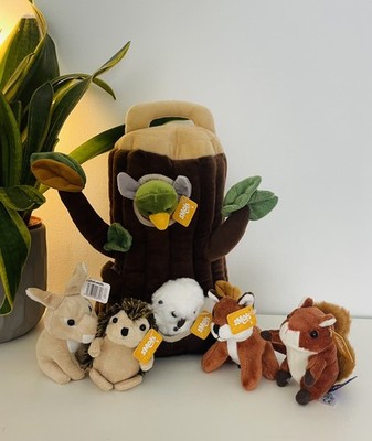 The Puppet Company Baumhaus Versteck 6 Smols Wildtiere brandneu Etikett 